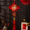 Nudo Chino Año Nuevo de la Cabra con el Carácter '' Decoraciones de Año Nuevo 2027 Adornos Colgantes Festivos para el Festival de Primavera Sala de Estar Decoración del Hogar Venta al por Mayor