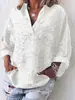 Camisa de mujer de manga larga con cuello en V y cuello, nueva blusa con estampado floral digital para sitios independientes de Amazon transfronterizos