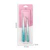 Juego de pinzas de alta precisión para joyería de uñas transfronterizas, juego de pinzas doradas con forma de delfín y pluma, herramientas para salón de uñas