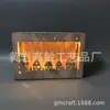 Decoración Artesanal de Madera para el Hogar Regalo Festividad Navideña Luz LED Grabado de Tablilla Adorno de Escritorio Lámpara