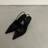 Sandália Feminina Chuyuji Verão Nova Estilo Francês Bico Fino Salto Agulha Moda Salto Alto com Tira no Tornozelo