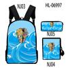 2022 Nova Mochila Caveira de Verão + Bolsa de Ombro + Estojo de Lápis Conjunto de Três Peças Bolsa Escolar Bolsa 3D