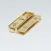 Acessórios de hardware para bagagem de bolsa de mão cadeado triangular liga de zinco fundição sob pressão bolsa feminina cadeado sanfonado ouro claro