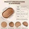 Bandeja Oval de Madera Maciza, Bandeja de Almacenamiento para Cosméticos y Joyería, Bandeja para Postres y Café, Bandeja de Té de Lujo Ligero, Bandeja de Almacenamiento para el Hogar