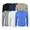 Cárdigan corto de punto acanalado con cuello redondo para mujer, suéter fino de mezcla de lana, chaqueta pequeña de color liso, top, nuevo estilo primavera y otoño