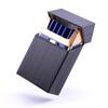 Caja de cigarrillos flip top de succión magnética de aleación de aluminio trefilado, gruesa, para 20, paquete duro, empacada en almacenamiento de juego para fumar resistente a la compresión y a la humedad