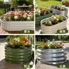 Caja de Plantación Metálica para Verduras Aleación de Aluminio Maceta para Flores Maceta para Plantar Verduras en Balcón Maceta Rectangular para Flores de Jardín Exterior en Patio