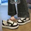 Zapatos Blancos de Piel de Vaca de Primera Capa con Suela Blanda para Mujer, Zapatos Panda, Tenis de Suela Gruesa, Nuevos Zapatos Deportivos Casuales Otoño 2026