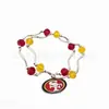 Ventas Directas de Fábrica Pulseras Personalizadas Hechas a Mano 32 Equipos de Fútbol de la NFL Pulseras de Cristal para Mujer Pulseras de Temperamento de Moda