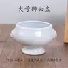 Tazón de Sopa de Cerámica con Doble Asa de León 4 Pulgadas 400C Tazón para Hornear Sopa Cremosa Olla para Estofado Nido de Pájaro Tazón con Cabeza de León para Comida Occidental