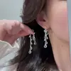 Pendientes de Borla de Cristal Estilo Bosque, Lujo Ligero, Elegantes y Deslumbrantes, Pendientes Estilo Coreano Frescos y Refinados para Mujer