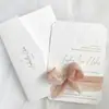 Ventas Directas de Fábrica Invitaciones de Boda de Papel de Algodón Estilo Ins, Tarjetas de Papel con Estampado Dorado en Relieve, Tarjetas de Votos Matrimoniales, Invitaciones para Eventos de Negocios