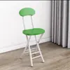 Silla Plegable Portátil Silla de Comedor para el Hogar Taburete Silla con Respaldo Silla de Entrenamiento Silla para Dormitorio de Estudiantes Silla Simple para Computadora Taburete Redondo