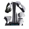 Base de enfriamiento multifunción para PS5Slim, soporte para PSVR2/PS5, cargador, almacenamiento, casco y auriculares