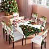 Nueva Funda de Silla Navideña Elástica Todo Incluido Estampada Mantel Impermeable Mantel Fiesta Familiar Decoración Festiva