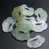 Colgante de Cerradura de Peonía de Jade Natural 33x 52mm DIY Coronas Antiguas de Solapa Escalonada Accesorios para Cadena de Suéter