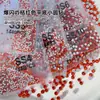 Joias para Nail Art com Pedras Diamante Laranja de Fundo Plano, Joias para Nail Art com Pedras Strass de Vidro Diamante Redondo Pequeno Laranja Âmbar Vermelho Brilhante
