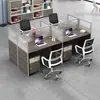 Escritorios de Oficina para Personal Estaciones de Trabajo Multiusuario Modernas Simples con Pantalla Divisoria Escritorios Financieros Juegos de Escritorio y Silla para Oficina