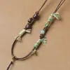 Cordón Trenzado de Cuero Encerado para Colgante de Jade Wenwan Colgante de Oro Collar Simple de Alta Calidad Cordón Venta al por Mayor