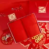 Toalla Roja de Recuerdo, Regalo de Año Nuevo de Alta Gama, Regalo de Reunión Anual Corporativa para Empleados, Recuerdo de Celebración de Boda, Caja de Regalo Personalizada