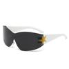 Gafas de sol Y2K nuevas sin marco transfronterizas de Europa y Estados Unidos, gafas de sol para montar al aire libre INS, gafas de moda personalizadas al por mayor