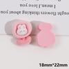 Rosa claro Serie lazo amor flor conejo Corona oso parche pasador tocado Joyería DIY Accesorios