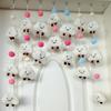 Corazón Girly Color Café Pie Nube Bola Cortina Media Cortina Corta Luz de Lujo Velcro Cortina Puerta Baño Cortina