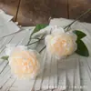 Flores Artificiais Peônia de 3 Cabeças Flores Artificiais Decoração de Casamento Casa Enfeites Flor Falsa Ameixa Chá Estilo Europeu Peônia de 3 Cabeças
