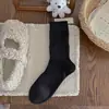 Nuevos calcetines de principios de otoño para mujer, estilo casual, calcetines de malla hueca hasta la pantorrilla, calcetines apilables simples versátiles coreanos, calcetines postparto, algodón