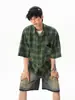 Camisas Retro de Manga Corta Estilo Hong Kong para Hombres y Mujeres en Verano, Camisas Sueltas para Parejas, Tops de Media Manga Perezosos y Relajados, Modernos