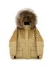 Parka Workwear Chaqueta de plumón para Mujer, Estilo Corto, Nuevo Modelo de Invierno, Engrosada, Chaqueta de Montañismo al Aire Libre a la Moda con Cuello Grande de Piel, Abrigo de Plumón de Pato Blanco