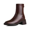 Botas botas 33 comércio exterior 43 botas botas de cavaleiro salto novo botas martin cabeça quadrada grossa botas curtas pequenas botas finas femininas para adultos