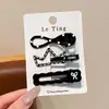 Pinza de pico de pato para maquillaje de moda estilo coreano, básico y simple, alto valor estético, pinza lateral, no deja marca, nuevo modelo 2026, pinza para el cabello elegante