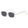 Gafas de Sol Metálicas Europeas y Americanas de Marco Pequeño 2025, Gafas de Sol de Marco Ovalado Retro, Gafas de Sol de Moda con Lentes Oceánicas, Protección UV