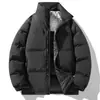 Chamarra de Plumón para Hombre 2026 Invierno con Cuello Alto, Bloques de Color, Cálida y Moderna, Abrigo Versátil para Estudiantes, Tendencia de Moda Masculina