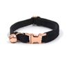 2022 Collar para Gato de Mascota Hebilla de Metal Grabado Estilo INS Collar de Terciopelo Negro para Gato con Cascabel Collar para Gato