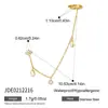 Pendientes y Clips para Orejas de Estilo Europeo y Americano, Elegantes y Discretos, Accesorios para Orejas de Mariposa de Acero Inoxidable Dorado de 18K, Clips para Orejas y Pendientes con Borlas Dulces y Versátiles Transfronterizos