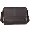 Bolsa Masculina de Couro Masculino Cross-border Cavalo Americano Masculino Casual Couro Genuíno Crossbody Bag Vintage Moda Top Layer Cowhide Shoulder Bag para Homens