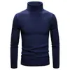 AliExpress transfronterizo nueva ropa de hombre otoño e invierno europea y americana hombres suéter de cuello alto a rayas verticales jersey de punto suéter básico para hombre