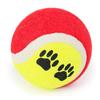 Pelota de juguete para mascotas patrón de huellas tenis perro molar lanzamiento entrenamiento guía pelota juguete de entrenamiento para perros no elástico