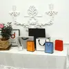 Bolsas de Tote de Entrega Inmediata, Empaque de Regalo Universal de Papel para Souvenirs, Bolsas de Regalo de Cartulina Negra, Bolsas de Tote, Bolsas de Papel Kraft