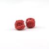 Fruta de Marfil Artificial 17mm Danza del León Accesorios Perforados Polvo de Concha Presión Mamut Blanco Cinabrio Pulsera de Danza del León Accesorios para Llaveros