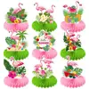 Nuevos Adornos Decorativos de Flamenco Hawaiano de Panal Hola Verano Fiesta de Verano Adornos de Decoración de Escritorio