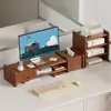 Elevador de escritorio de computadora con cajones para almacenamiento de oficina, soporte de monitor de escritorio y base elevada