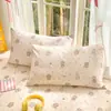 Funda de almohada de algodón puro, pieza individual, paquete doble de algodón puro, funda de almohada estampada para cuatro estaciones, 48 cm x 74 cm, funda interior para núcleo de almohada, pieza individual