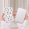 Espejo plegable portátil muy elegante con diseño de lazo, espejo compacto de viaje estilo ins, espejo de escritorio, espejo de maquillaje