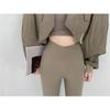 Pantalones de Tiburón de Cintura en V Estilo Coreano Otoño e Invierno 2023 de Grosor Medio Leggings Reductores Levanta Vientre Nueve Puntos