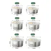 Contenedor de almacenamiento de alimentos de acero inoxidable 304 con anillo de tracción redondo, fiambrera con temporizador para uso doméstico, calentamiento en microondas, caja de almacenamiento sellada para refrigerador