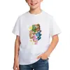 Atacado Transfronteiriço Popular Tendência Roupas Infantis Casuais Camisetas de Algodão Puro para Meninos e Meninas Manga Curta Gola Redonda Soltas Confortáveis
