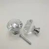 Manípulo de Cristal Transparente Estilo Europeu Manípulo de Diamante de Furo Único para Gavetas, Pequeno Manípulo Minimalista Moderno para Porta de Guarda-Roupa